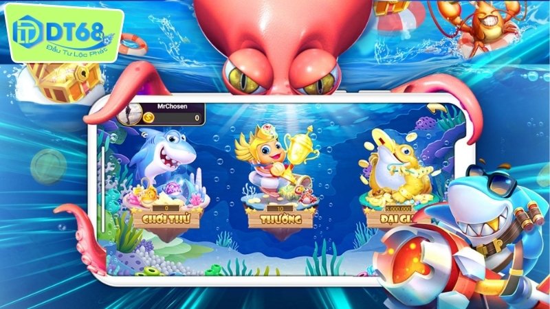 Các cấp độ và phần thưởng trong DT68 game bắn cá đổi thưởng