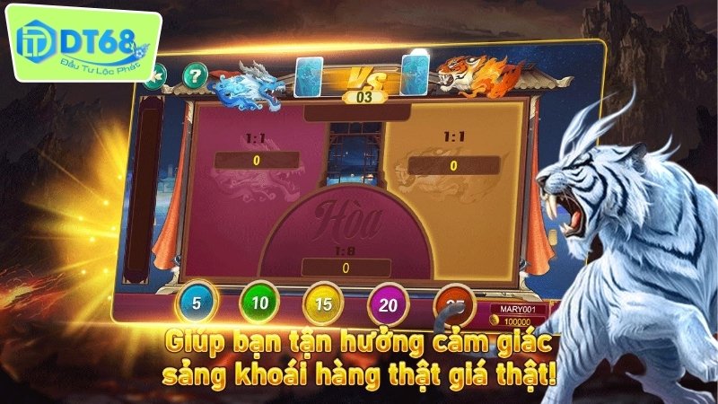 Chiến thuật chơi DT68 rồng hổ hiệu quả